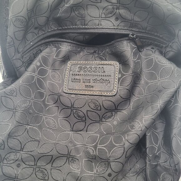 FOSSIL Long Live Vintage Black Hanover Leather Mini Backpack ZB 2862 - Picture 9 of 12